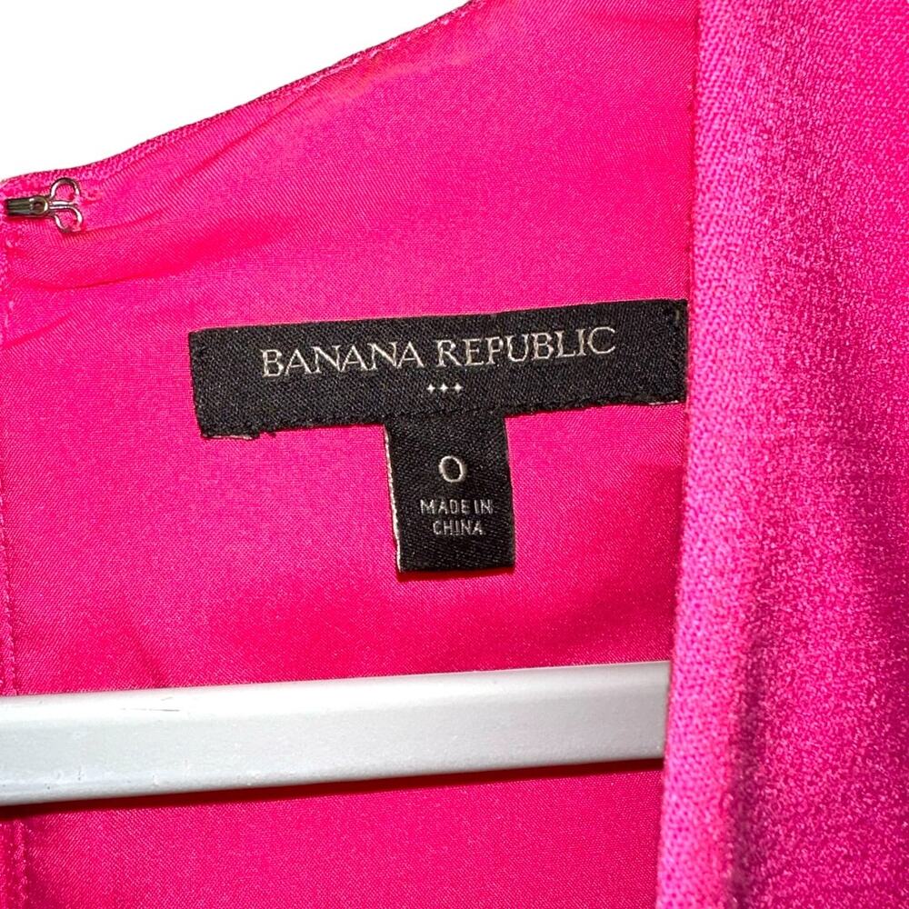 Banana Republic Vibrant Pink Sleeveless Dress Size 0 - Picture 3 of 4